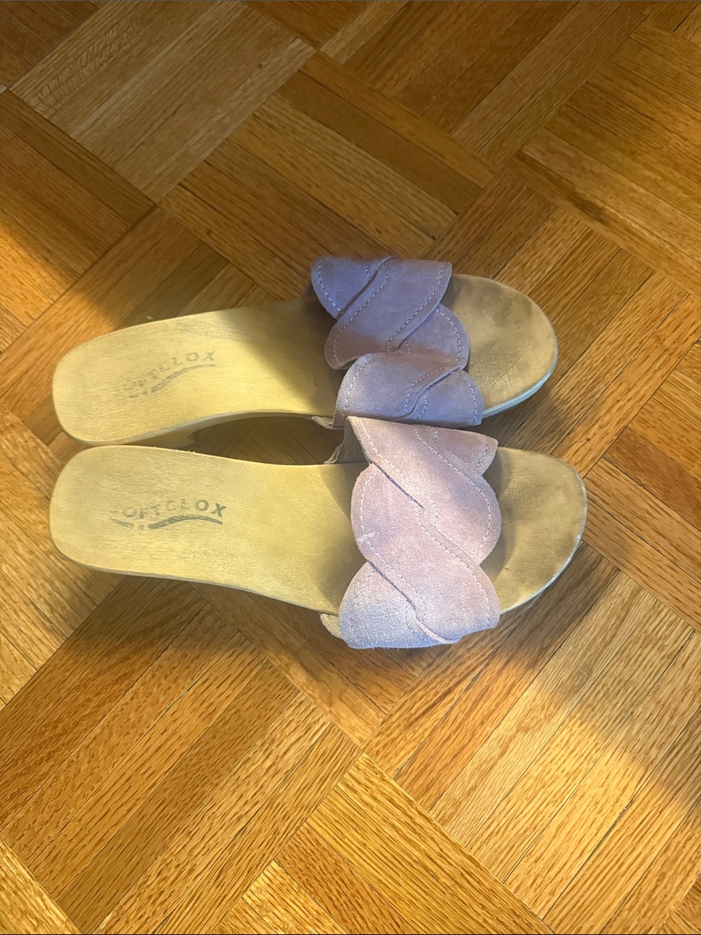 Softclox  Lavender Suede Clogs Sandals Size EU 39